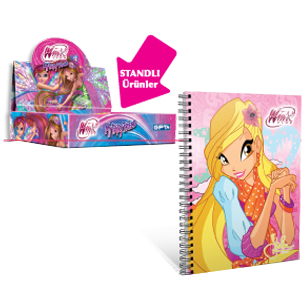 Gıpta Defter Karton Kapak A6 Winx Club ( 36 Lı Stand ) 3120