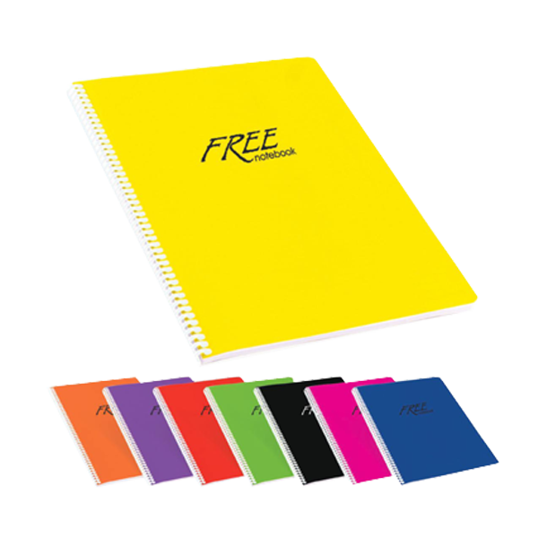 Keskin Color Spiralli Defter Free Office Plastik Kapak Çizgili 100 YP A4 320441-99