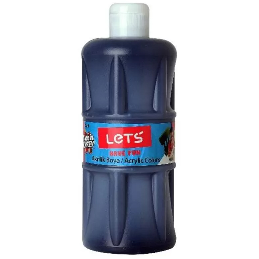 Lets Akrilik Boya 500 ML Siyah L-5309