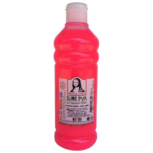 Mona Lisa Sıvı Yapıştırıcı Slime 500 ML Fosforlu Pembe SL05-12