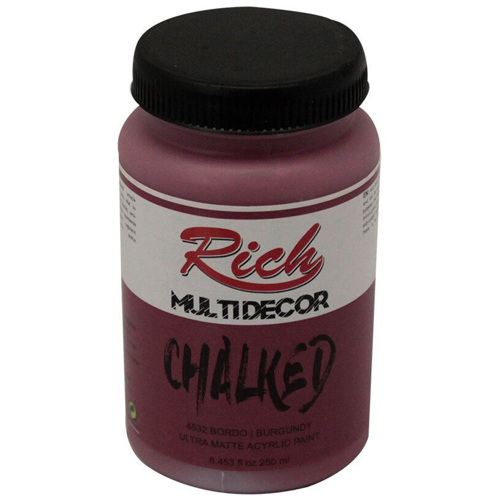 Rich Akrilik Boya Multi Decor Chalked 250 CC Bordo 4532