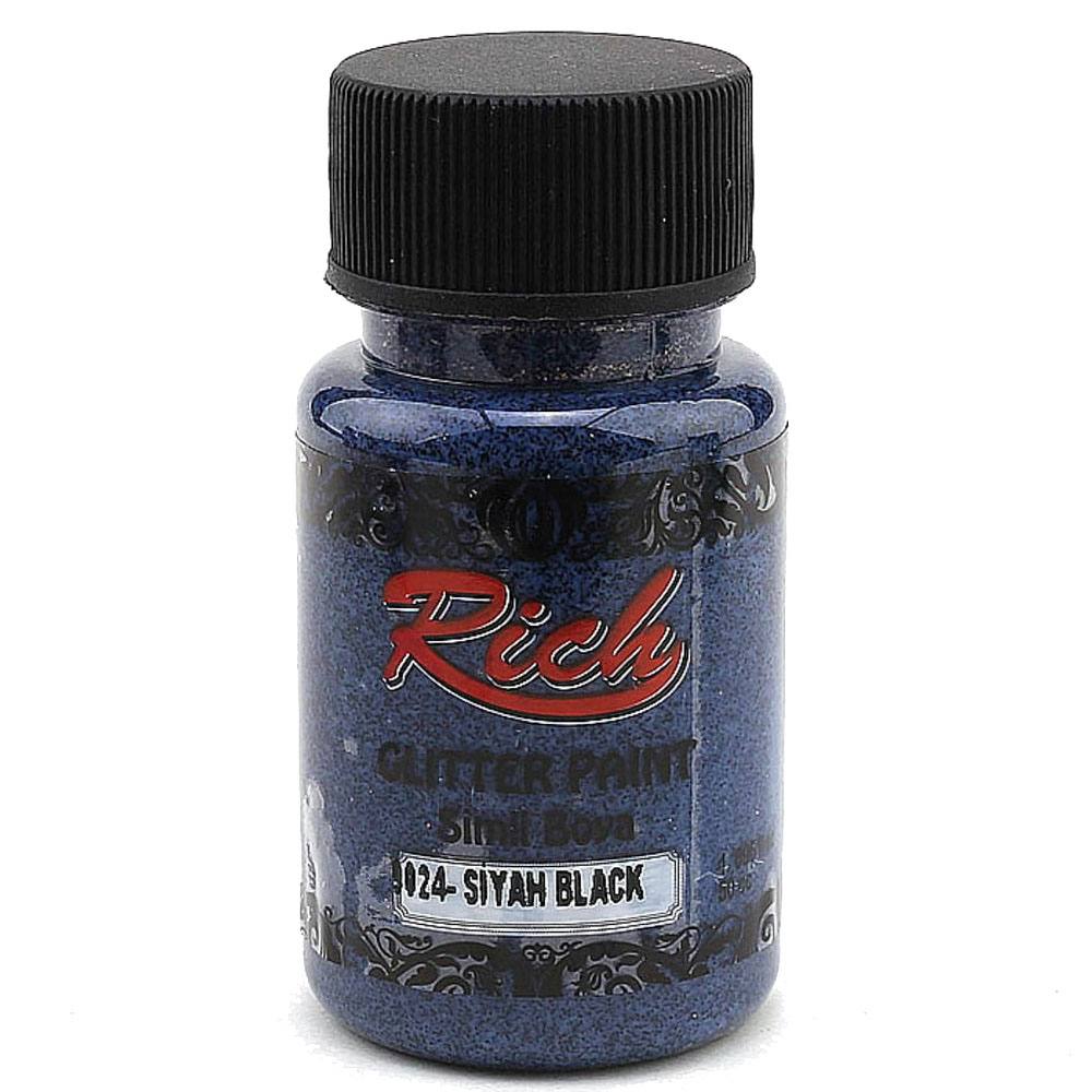 Rich Glitter Paint Sim Boya Siyah 9024